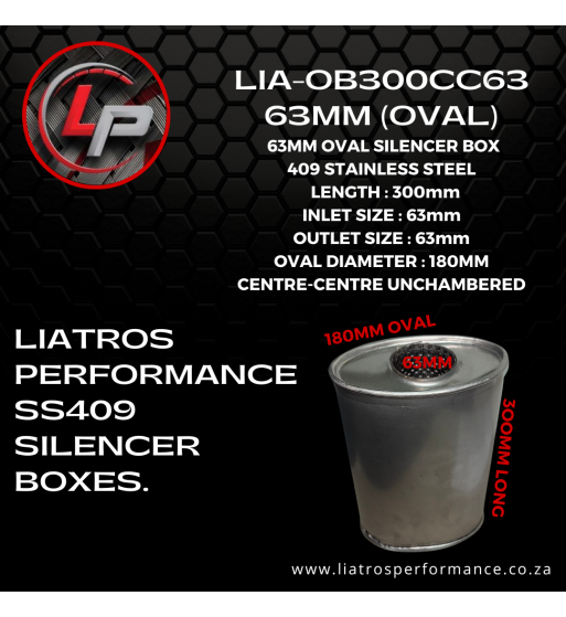 LIA-OB300CC63  SS409 63MM SILENCER (OVAL)