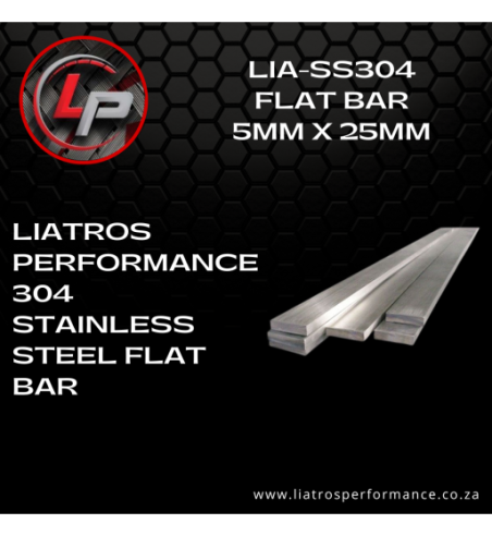 LIA SS304 5MM X 25MM FLAT BARS