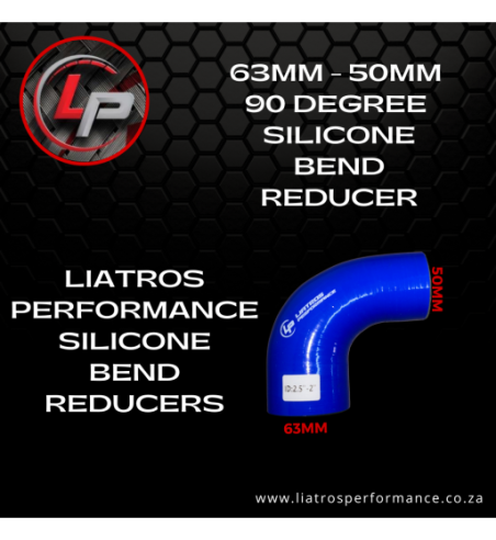 63mm - 50mm 90 Degree Silicone Bend Reducer
