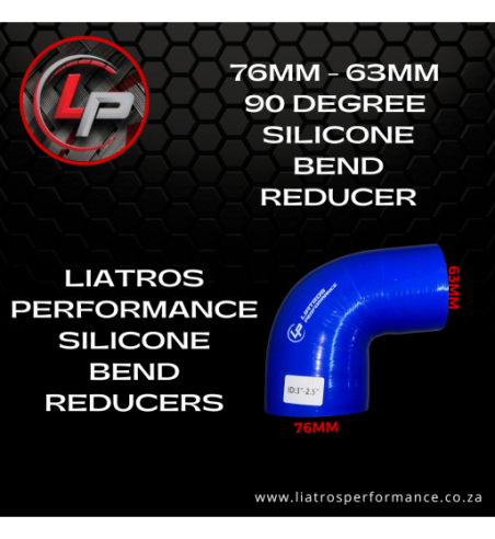 76mm - 63mm 90 Degree Silicone Bend Reducer