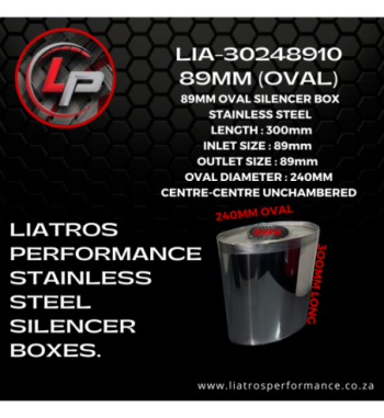 LIA-30248910 SS 89MM SILENCER BOX (OVAL)