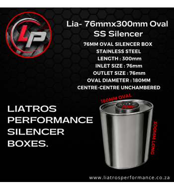 LIA-76MMX300MM OVAL SILENCER BOX
