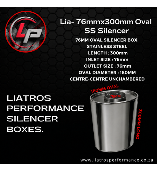 LIA-76MMX300MM OVAL SILENCER BOX