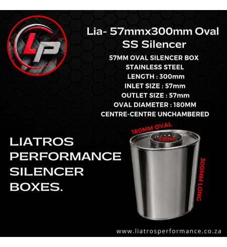 LIA-57MMX300MM OVAL SILENCER BOX