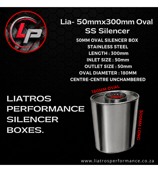 LIA-50MMX300MM OVAL SILENCER BOX