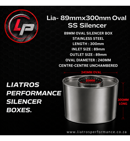 LIA-89MMX300MM OVAL SILENCER BOX