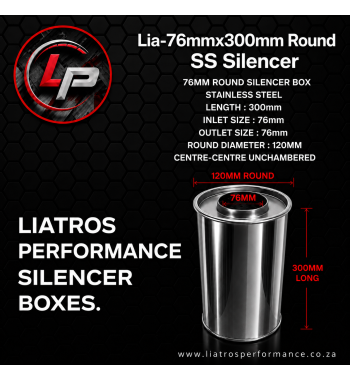 LIA-76MMX300MM ROUND SILENCER BOX