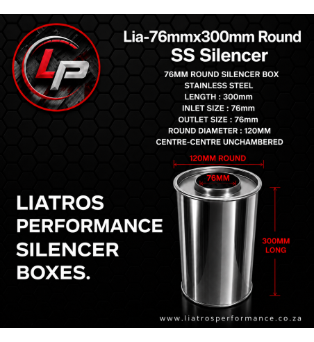 LIA-76MMX300MM ROUND SILENCER BOX