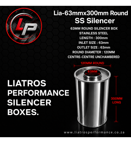 LIA-63MMX300MM ROUND SILENCER BOX