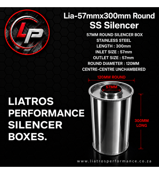 LIA-57MMX300MM ROUND SILENCER BOX