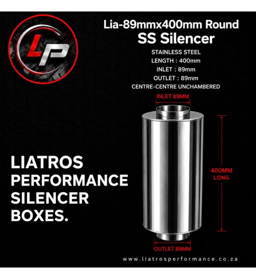 LIA-89MMX400MM ROUND SILENCER BOX
