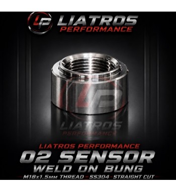 02 SENSOR WELD ON BUNG STRAIGHT CUT SS304 M18X1.5MM THREAD