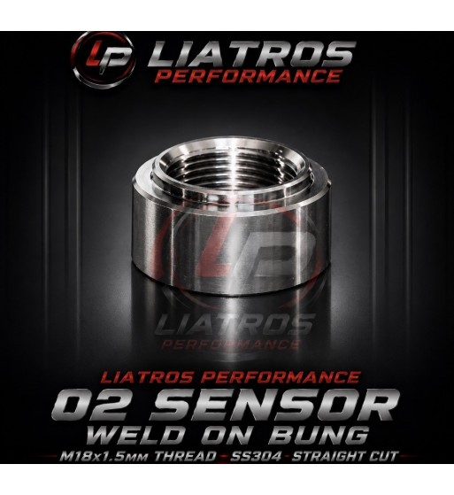 02 SENSOR WELD ON BUNG STRAIGHT CUT SS304 M18X1.5MM THREAD