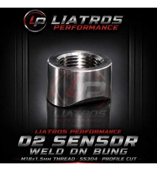 02 SENSOR WELD ON BUNG PROFILE CUT SS304 M18X1.5MM THREAD