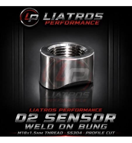 02 SENSOR WELD ON BUNG PROFILE CUT SS304 M18X1.5MM THREAD