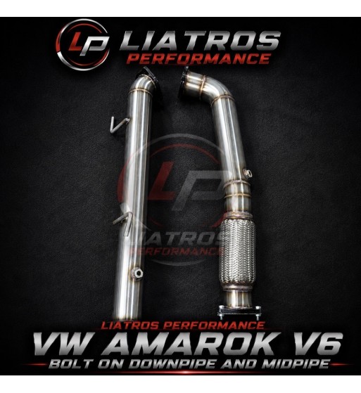 VW AMAROK V6 DOWNPIPE AND MIDPIPE