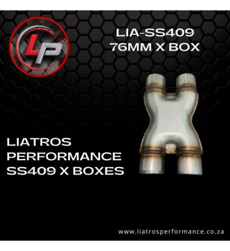 Dual 3 Inch - 76MM Car Universal Stainless Steel X Type Exhaust Box