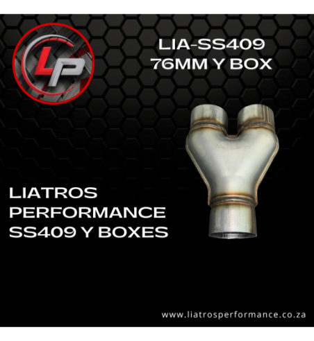 Dual 3 Inch - 76MM Car Universal Stainless Steel Y Type Exhaust Box
